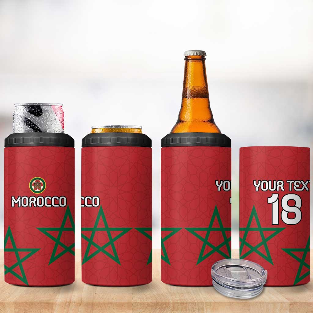 Custom Morocco Heritage Football 4 in 1 Can Cooler Tumbler Road To Champion