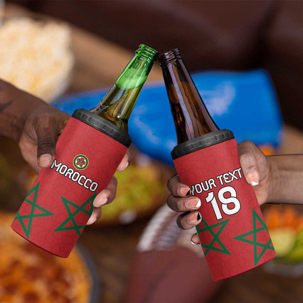Custom Morocco Heritage Football 4 in 1 Can Cooler Tumbler Road To Champion