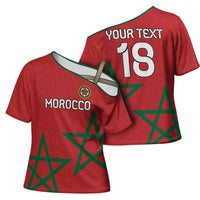 Custom Morocco Heritage Football Cross Shoulder Shirt Road To Champion