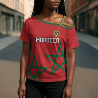 Custom Morocco Heritage Football Cross Shoulder Shirt Road To Champion