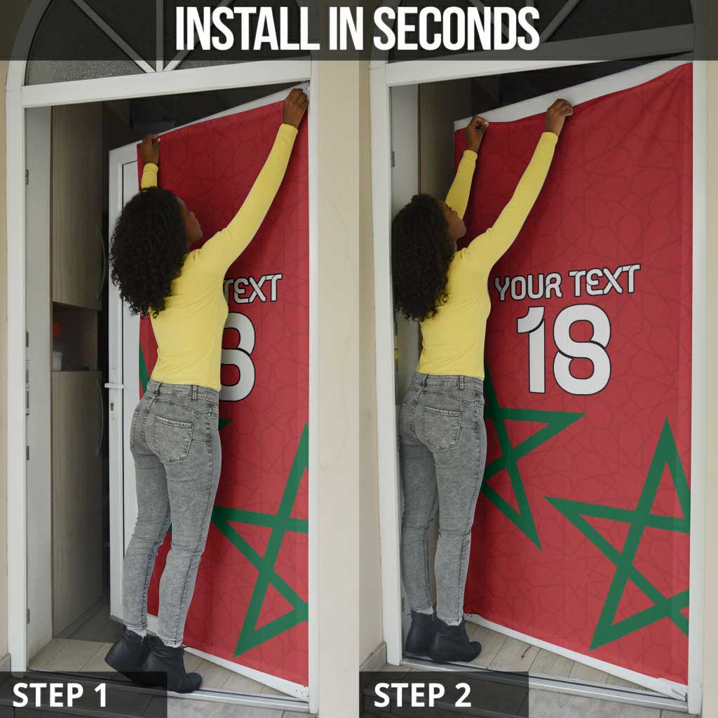 Custom Morocco Heritage Football Door Cover Road To Champion