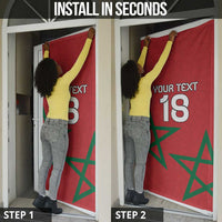 Custom Morocco Heritage Football Door Cover Road To Champion