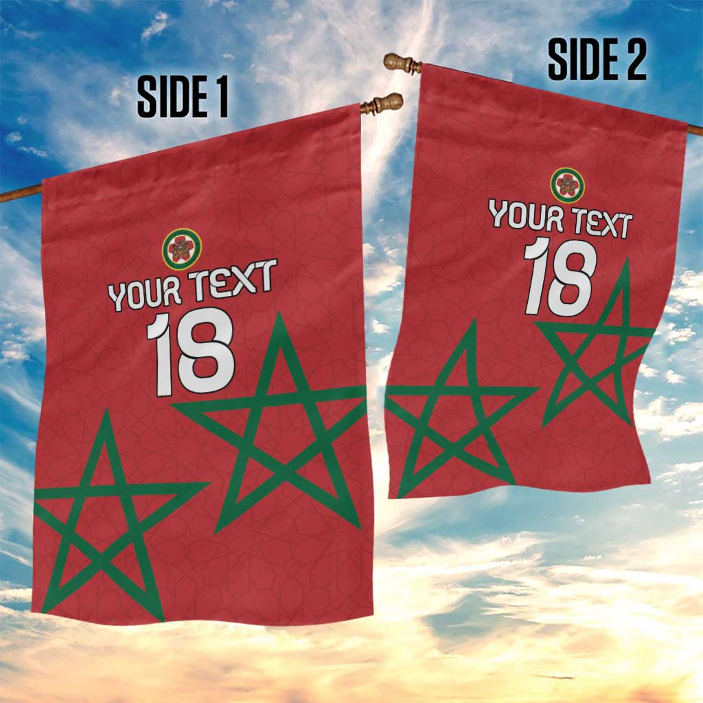 Custom Morocco Heritage Football Garden Flag Road To Champion