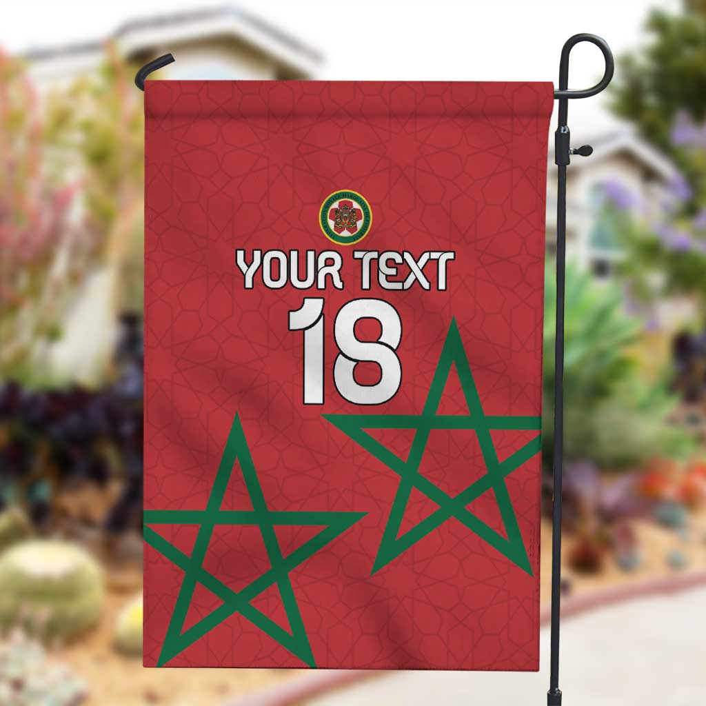 Custom Morocco Heritage Football Garden Flag Road To Champion