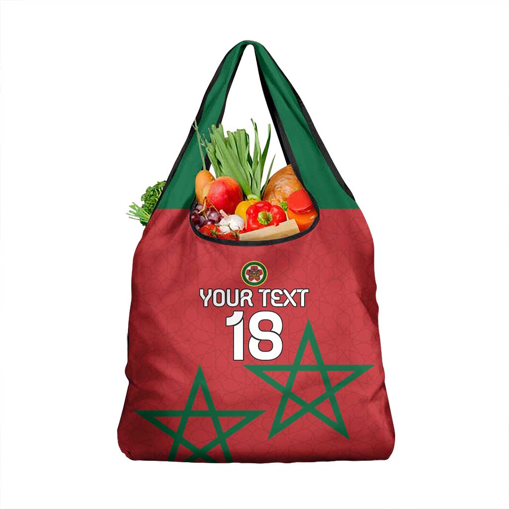 Custom Morocco Heritage Football Grocery Bag Road To Champion