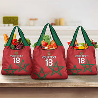 Custom Morocco Heritage Football Grocery Bag Road To Champion