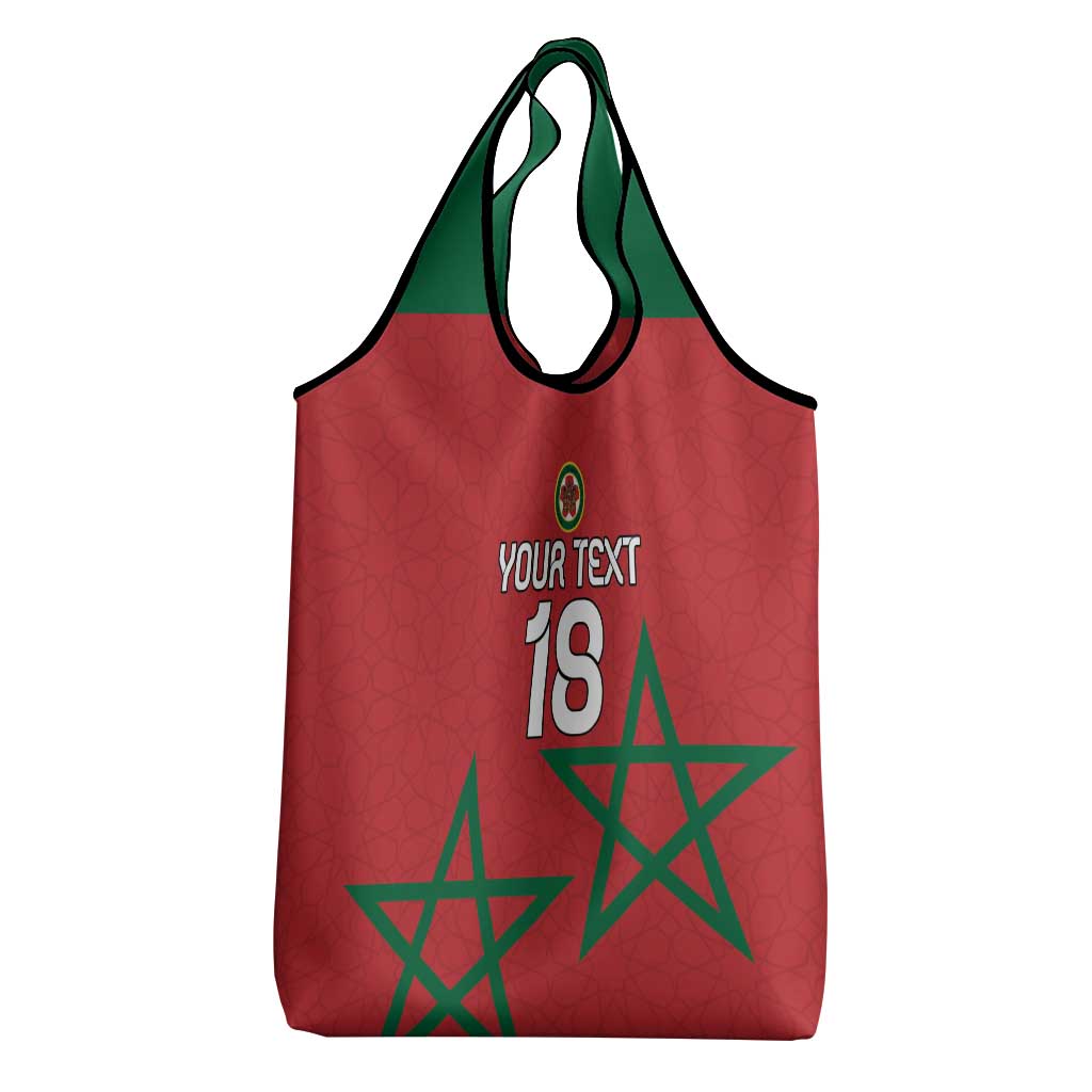 Custom Morocco Heritage Football Grocery Bag Road To Champion