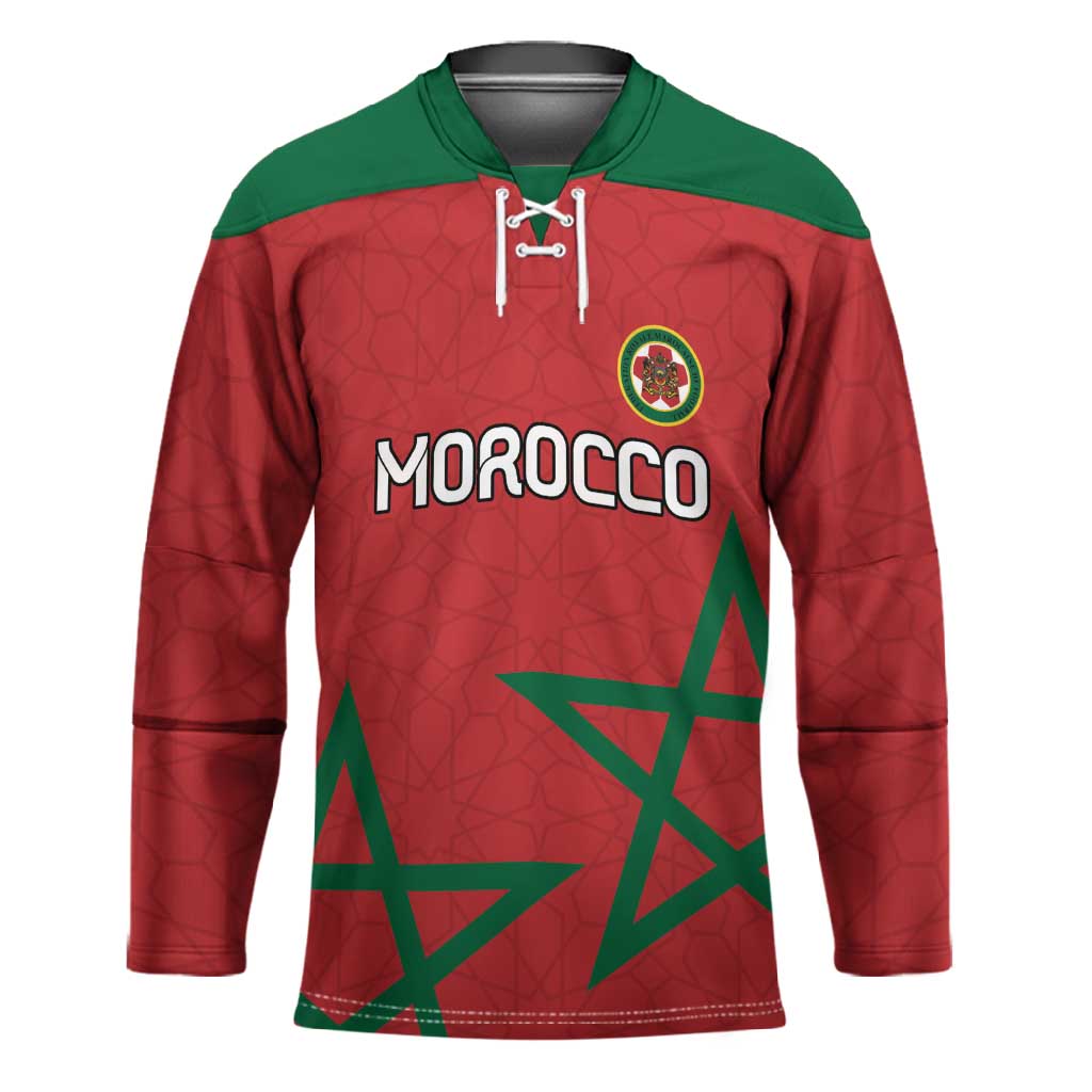 Custom Morocco Heritage Football Hockey Jersey Road To Champion