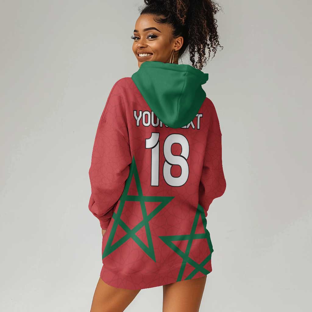 Custom Morocco Heritage Football Hoodie Dress Road To Champion