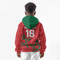 Custom Morocco Heritage Football Kid Hoodie Road To Champion
