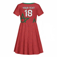 Custom Morocco Heritage Football Kid Short Sleeve Dress Road To Champion