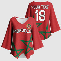 Custom Morocco Heritage Football Kimono Sleeve Blouse Road To Champion