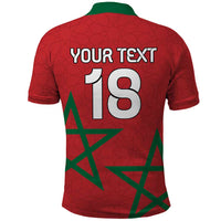 Custom Morocco Heritage Football Polo Shirt Road To Champion