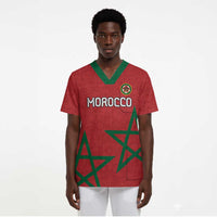 Custom Morocco Heritage Football Scrub Top Road To Champion