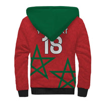 Custom Morocco Heritage Football Sherpa Hoodie Road To Champion