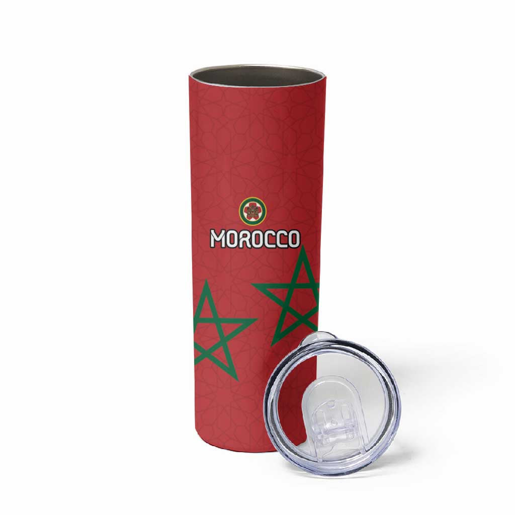 Custom Morocco Heritage Football Skinny Tumbler Road To Champion