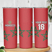 Custom Morocco Heritage Football Skinny Tumbler Road To Champion