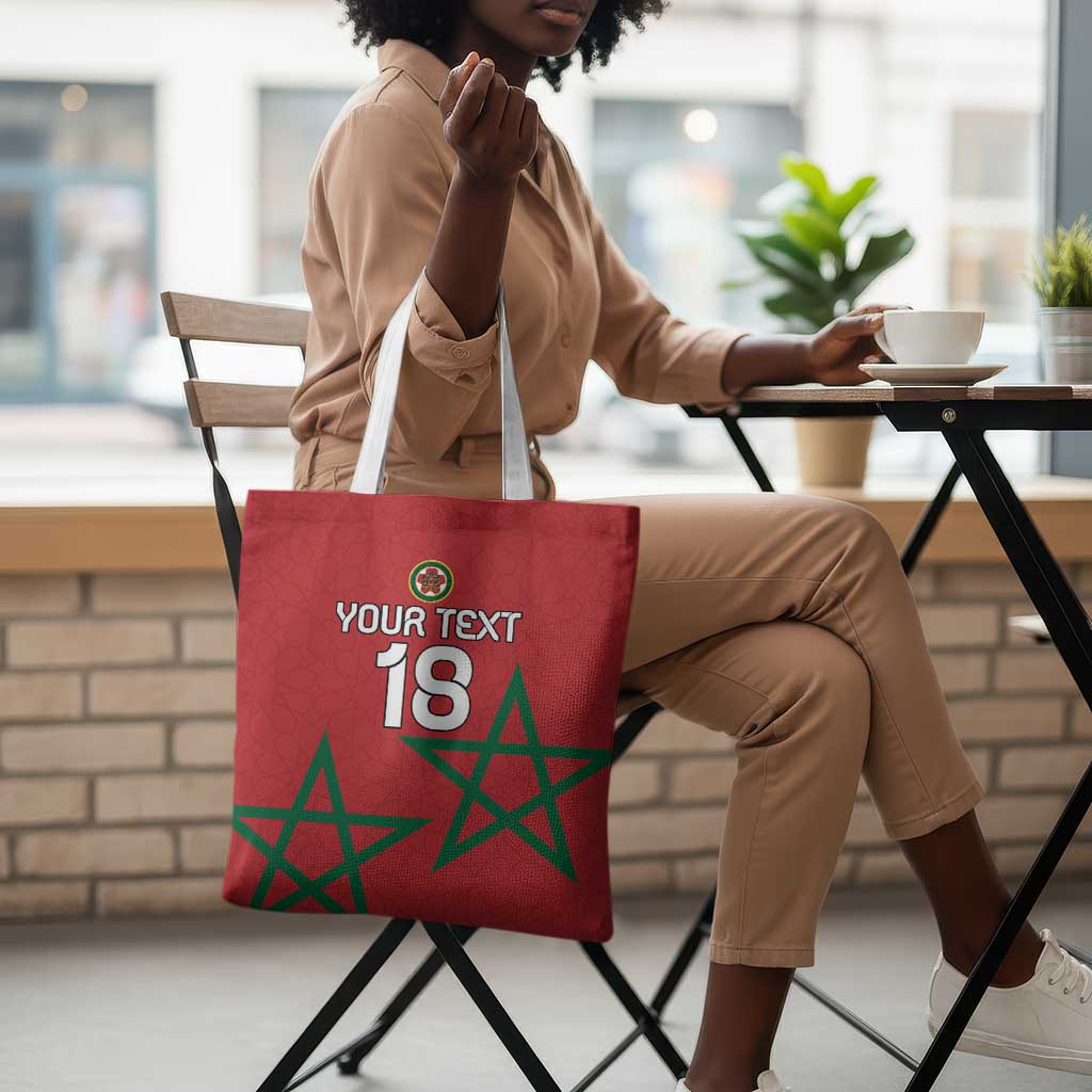 Custom Morocco Heritage Football Tote Bag Road To Champion