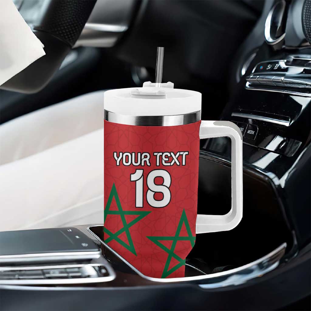 Custom Morocco Heritage Football Tumbler With Handle Road To Champion