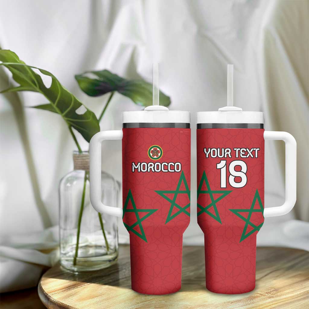 Custom Morocco Heritage Football Tumbler With Handle Road To Champion