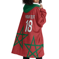 Custom Morocco Heritage Football Wearable Blanket Hoodie Road To Champion