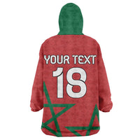 Custom Morocco Heritage Football Wearable Blanket Hoodie Road To Champion