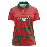 Custom Morocco Heritage Football Women Polo Shirt Road To Champion