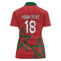Custom Morocco Heritage Football Women Polo Shirt Road To Champion