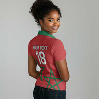 Custom Morocco Heritage Football Women Polo Shirt Road To Champion