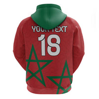 Custom Morocco Heritage Football Zip Hoodie Road To Champion