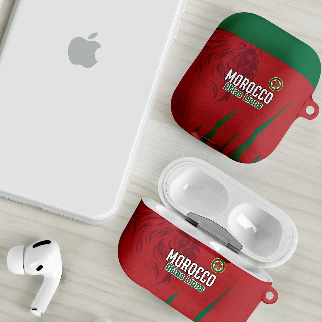 Morocco Football AirPods Case Atlas Lions Road To Champion