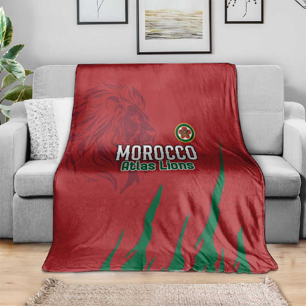 Morocco Football Blanket Atlas Lions Road To Champion