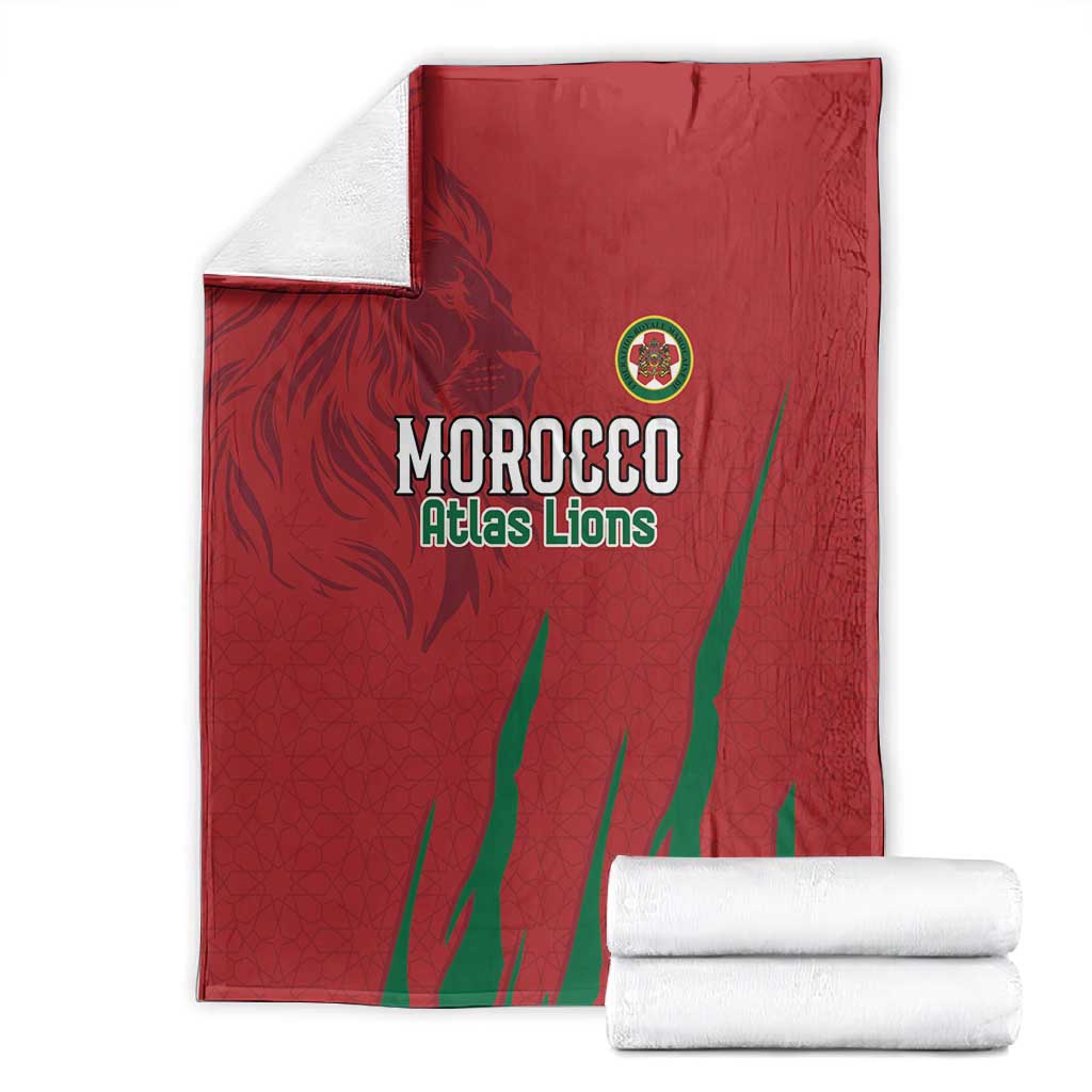 Morocco Football Blanket Atlas Lions Road To Champion