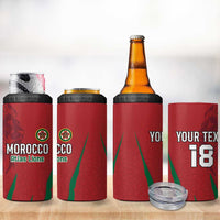 Custom Morocco Football 4 in 1 Can Cooler Tumbler Atlas Lions Road To Champion