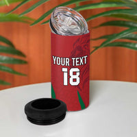 Custom Morocco Football 4 in 1 Can Cooler Tumbler Atlas Lions Road To Champion