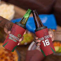 Custom Morocco Football 4 in 1 Can Cooler Tumbler Atlas Lions Road To Champion