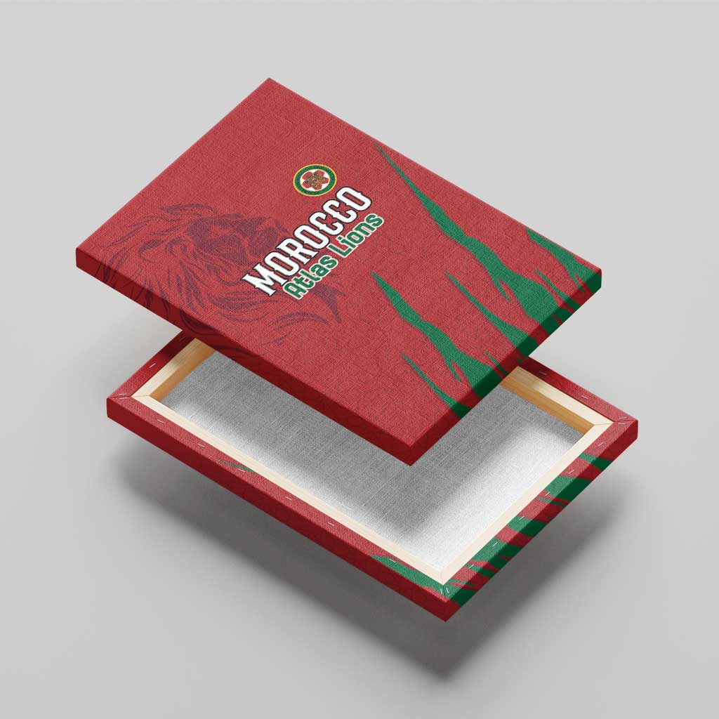 Morocco Football Canvas Wall Art Atlas Lions Road To Champion