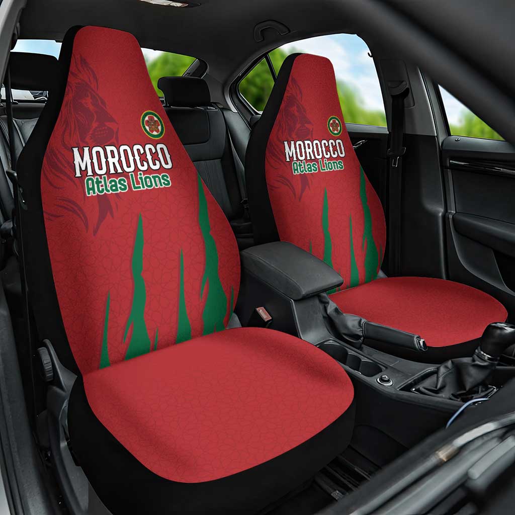 Morocco Football Car Seat Cover Atlas Lions Road To Champion