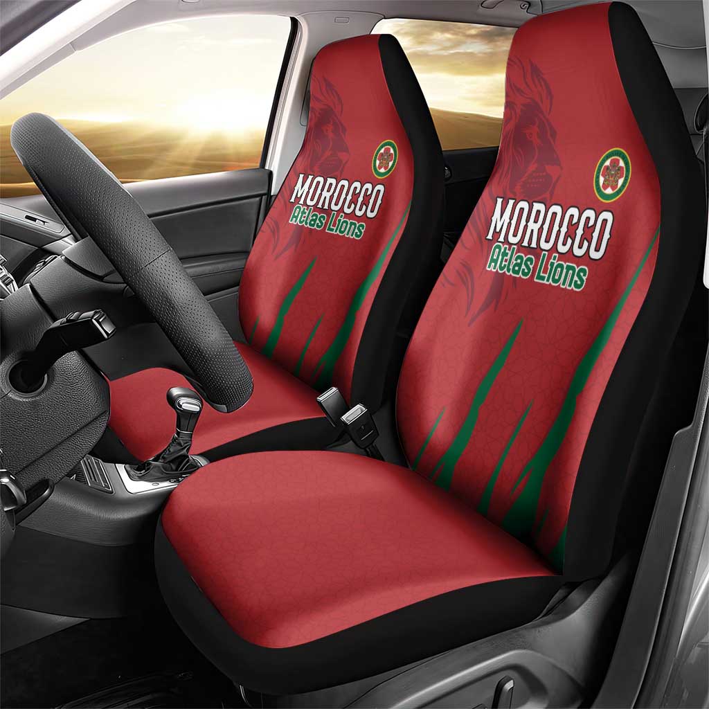 Morocco Football Car Seat Cover Atlas Lions Road To Champion
