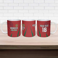 Custom Morocco Football Ceramic Mug Atlas Lions Road To Champion