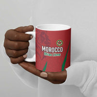 Custom Morocco Football Ceramic Mug Atlas Lions Road To Champion