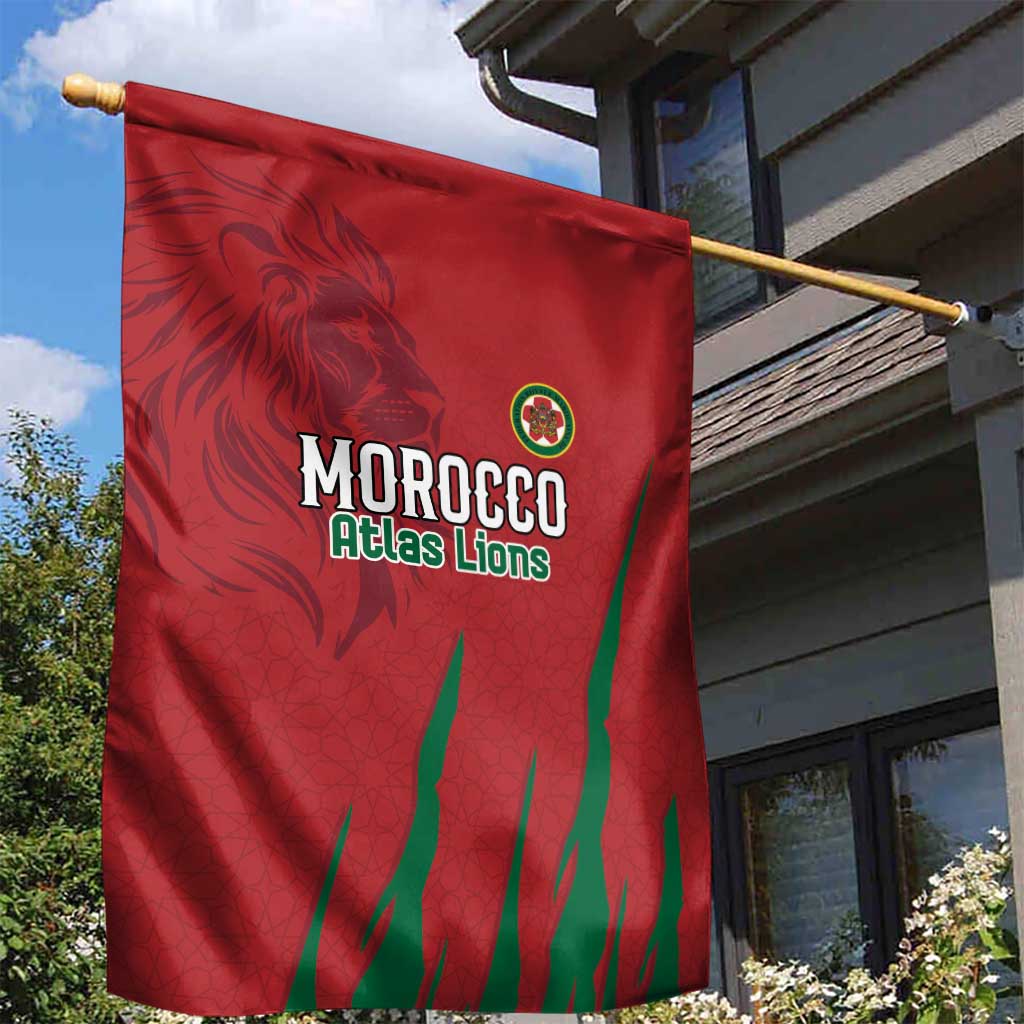 Morocco Football Garden Flag Atlas Lions Road To Champion