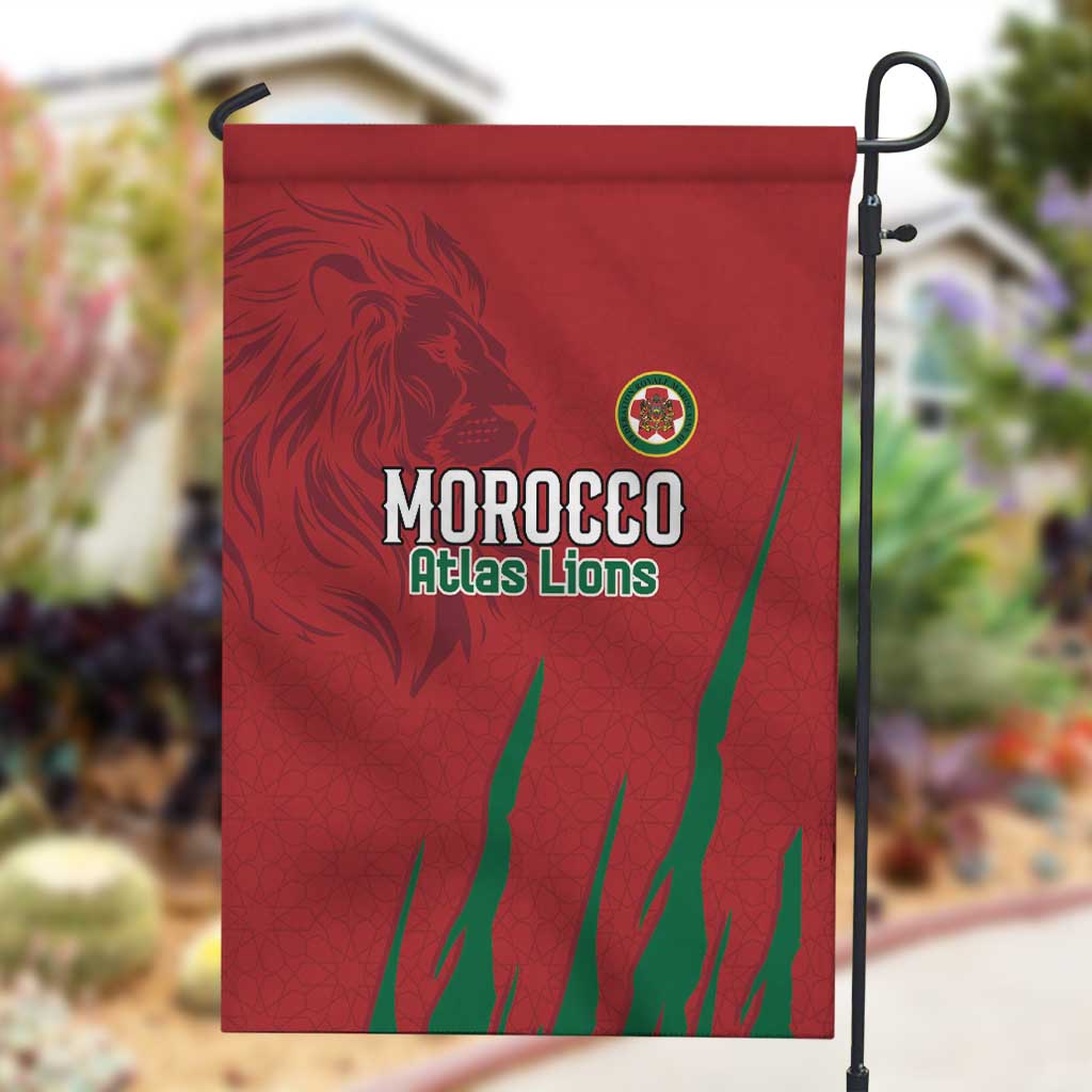 Morocco Football Garden Flag Atlas Lions Road To Champion