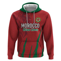 Custom Morocco Football Hoodie Atlas Lions Road To Champion