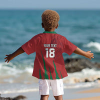Custom Morocco Football Kid Hawaiian Shirt Atlas Lions Road To Champion