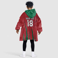 Custom Morocco Football Kid Wearable Blanket Hoodie Atlas Lions Road To Champion