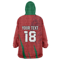Custom Morocco Football Kid Wearable Blanket Hoodie Atlas Lions Road To Champion