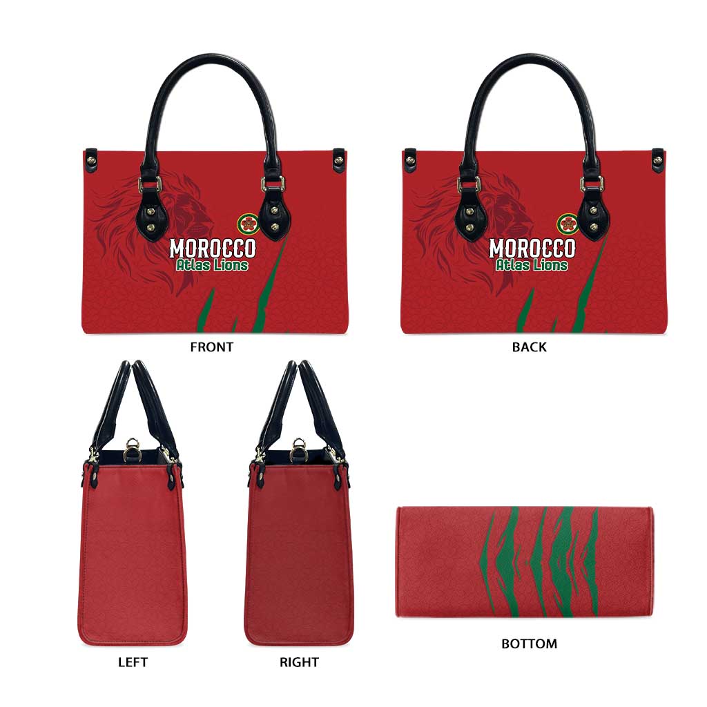 Morocco Football Leather Bag Atlas Lions Road To Champion