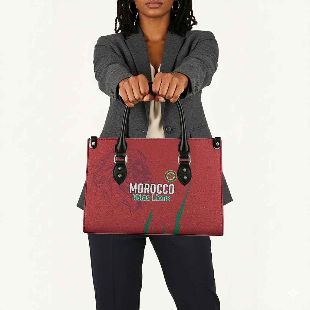 Morocco Football Leather Bag Atlas Lions Road To Champion