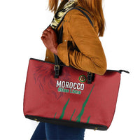 Morocco Football Leather Tote Bag Atlas Lions Road To Champion